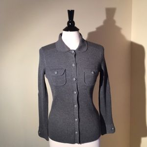 Banana Republic fine merino wool grey sweater.